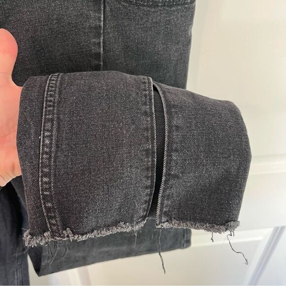 Abercrombie and Fitch The Skinny High Rise 35/20R Black Split Raw Hem **Plus - Picture 10 of 15